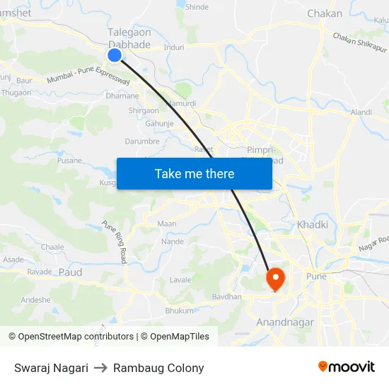 Swaraj Nagari to Rambaug Colony map