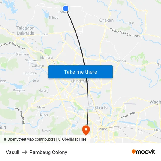 Vasuli to Rambaug Colony map