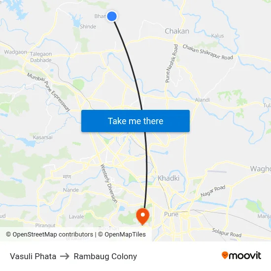 Vasuli Phata to Rambaug Colony map