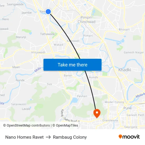 Nano Homes Ravet to Rambaug Colony map