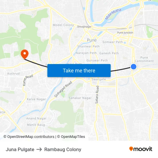 Juna Pulgate to Rambaug Colony map