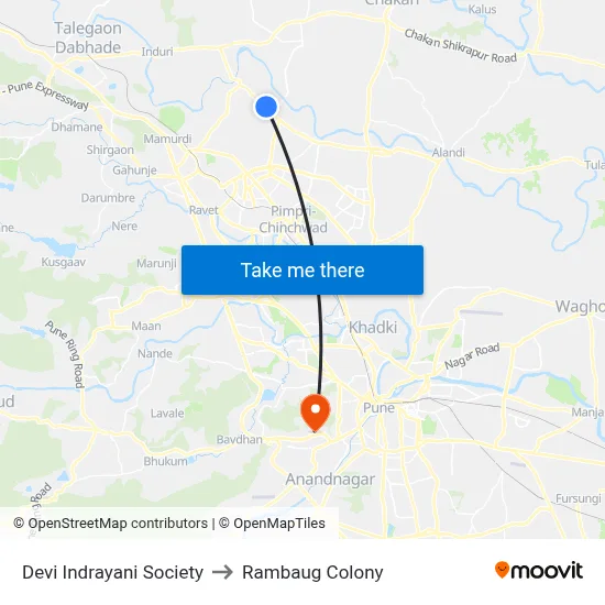 Devi Indrayani Society to Rambaug Colony map
