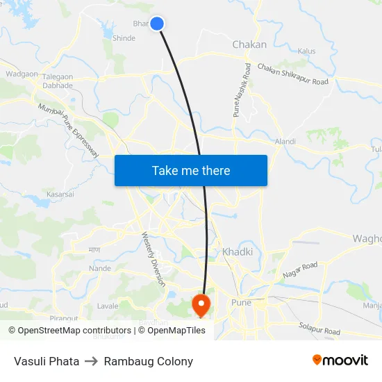 Vasuli Phata to Rambaug Colony map