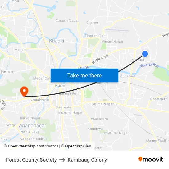 Forest County Society to Rambaug Colony map