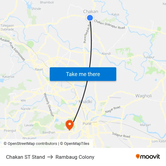 Chakan ST Stand to Rambaug Colony map