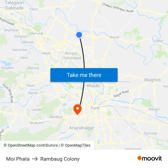 Moi Phata to Rambaug Colony map