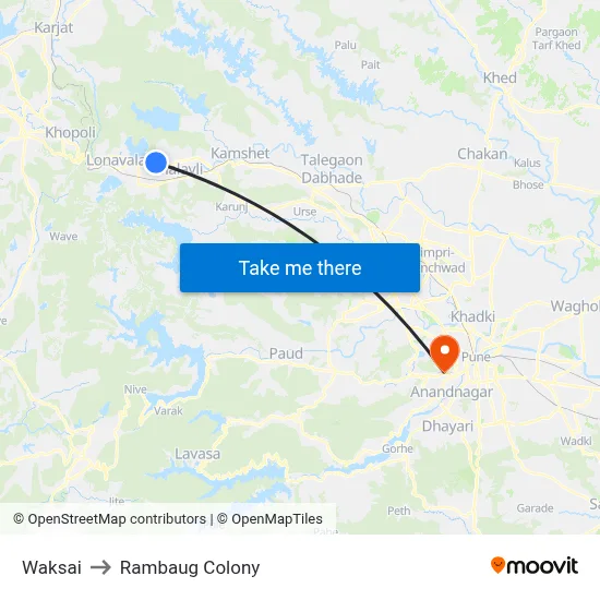 Waksai to Rambaug Colony map