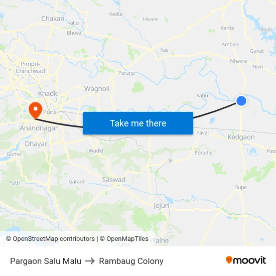 Pargaon Salu Malu to Rambaug Colony map