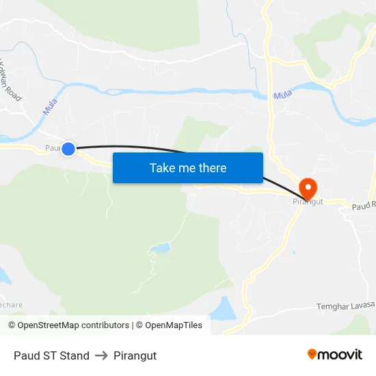 Paud ST Stand to Pirangut map