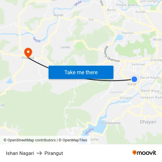 Ishan Nagari to Pirangut map