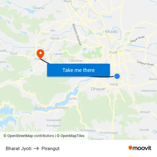 Bharat Jyoti to Pirangut map