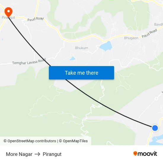 More Nagar to Pirangut map