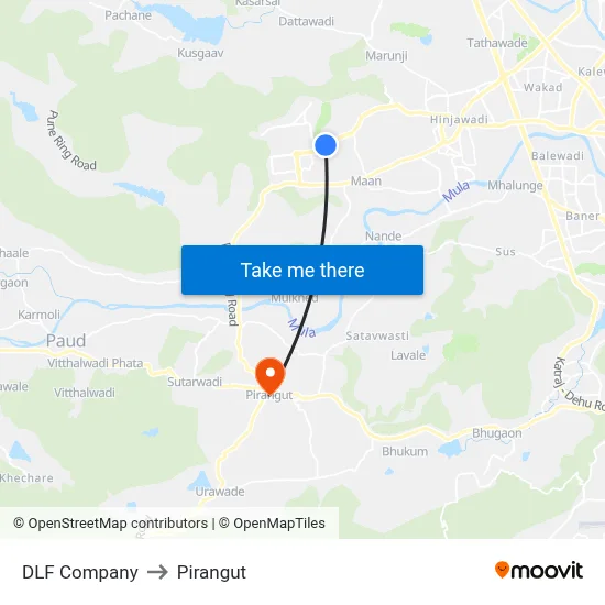 DLF Company to Pirangut map