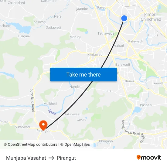 Munjaba Vasahat to Pirangut map