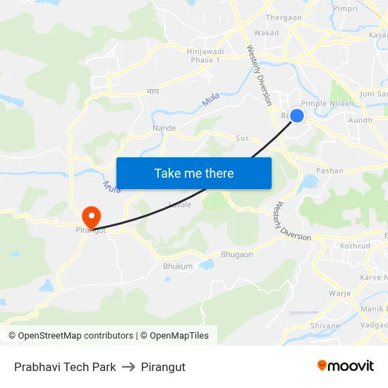 Prabhavi Tech Park to Pirangut map
