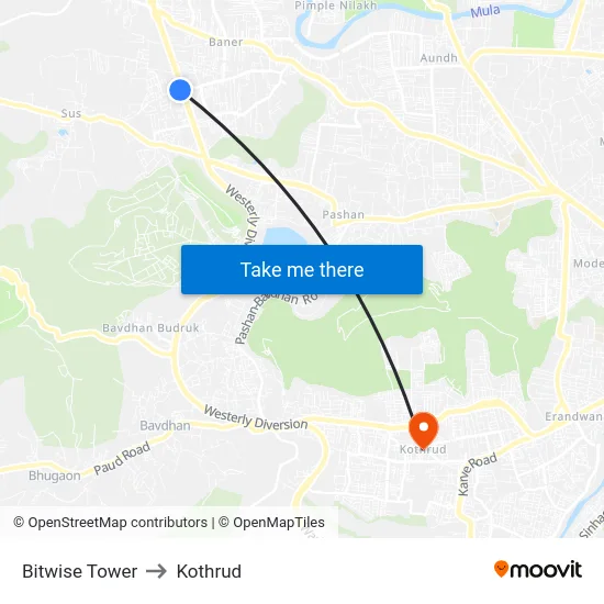 Bitwise Tower to Kothrud map