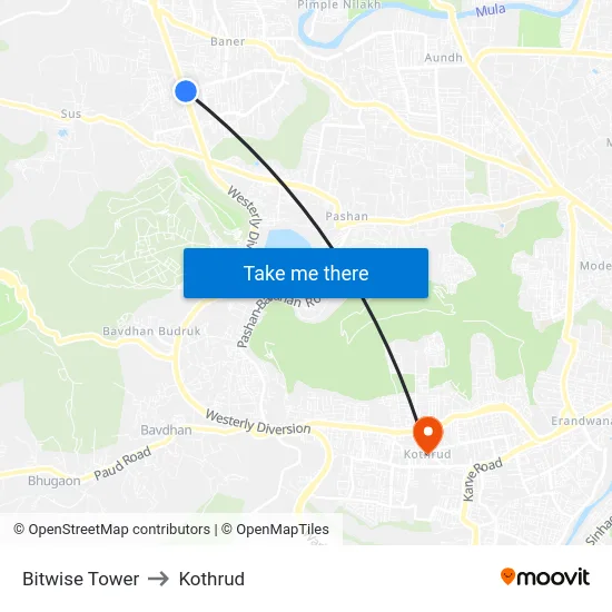 Bitwise Tower to Kothrud map