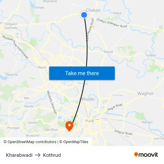 Kharabwadi to Kothrud map