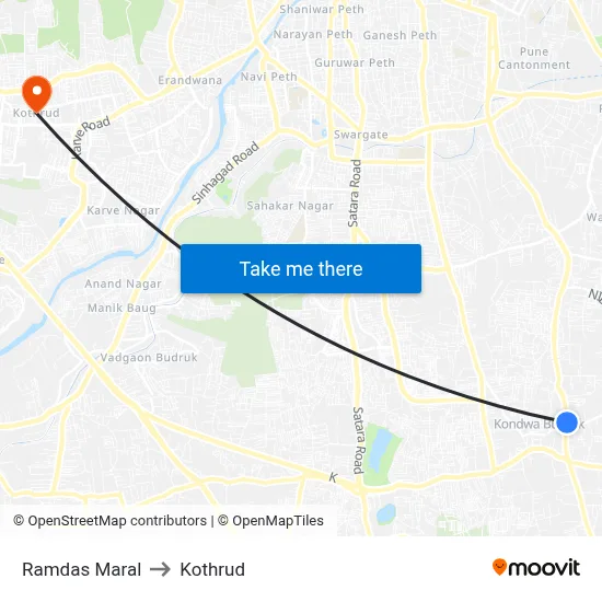 Ramdas Maral to Kothrud map