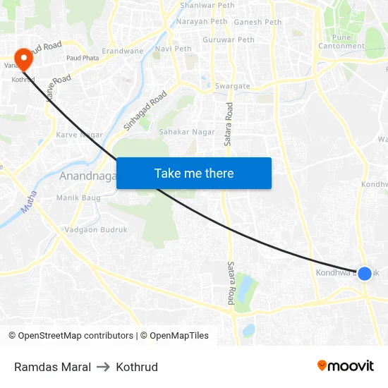Ramdas Maral to Kothrud map