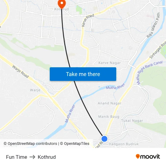 Fun Time to Kothrud map