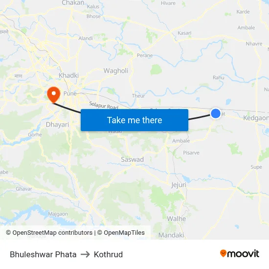 Bhuleshwar Phata to Kothrud map