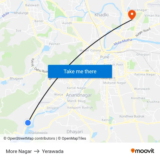 More Nagar to Yerawada map