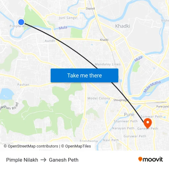 Pimple Nilakh to Ganesh Peth map