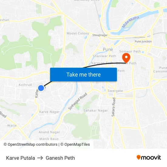 Karve Putala to Ganesh Peth map