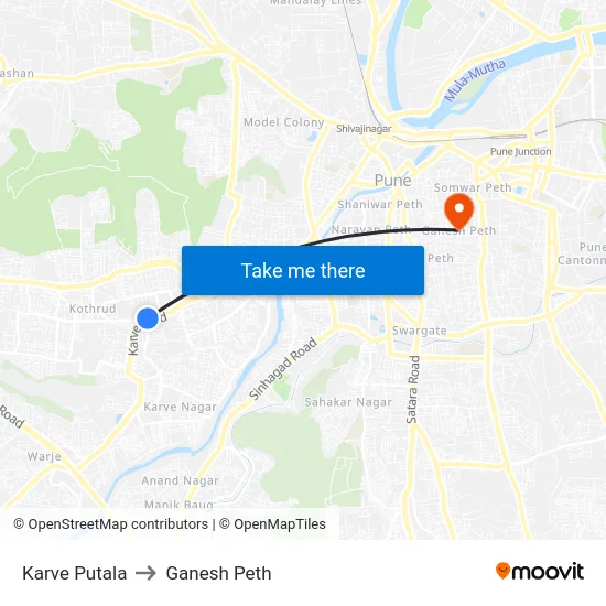 Karve Putala to Ganesh Peth map