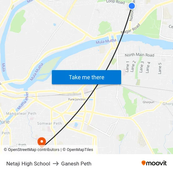 Netaji High School to Ganesh Peth map