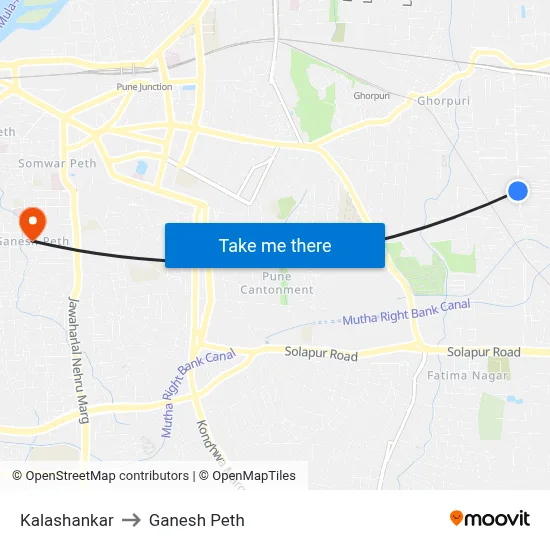 Kalashankar to Ganesh Peth map