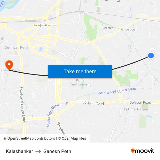 Kalashankar to Ganesh Peth map