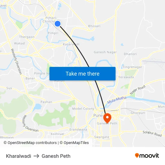 Kharalwadi to Ganesh Peth map