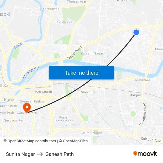 Sunita Nagar to Ganesh Peth map