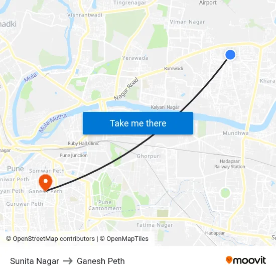 Sunita Nagar to Ganesh Peth map