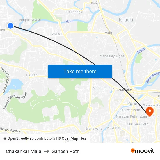 Chakankar Mala to Ganesh Peth map