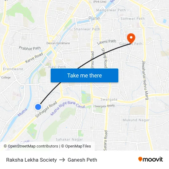 Raksha Lekha Society to Ganesh Peth map