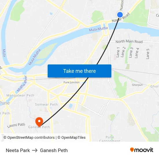 Neeta Park to Ganesh Peth map