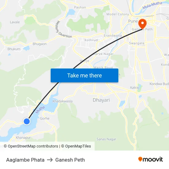 Aaglambe Phata to Ganesh Peth map