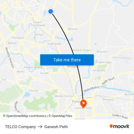 TELCO Company to Ganesh Peth map