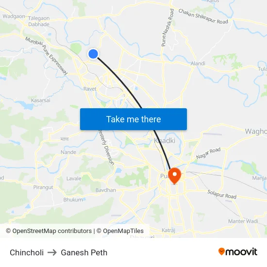 Chincholi to Ganesh Peth map
