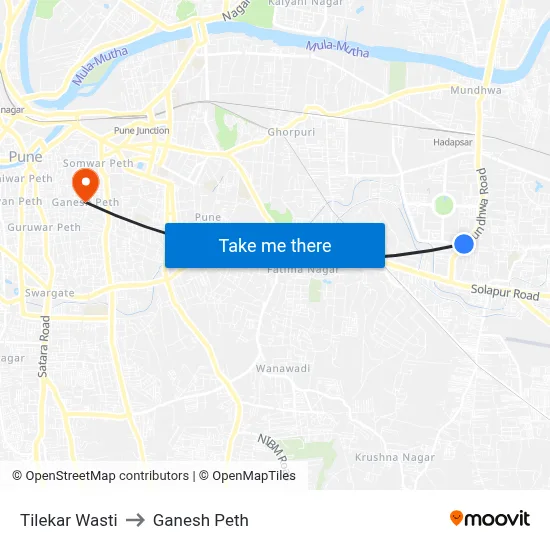 Tilekar Wasti to Ganesh Peth map