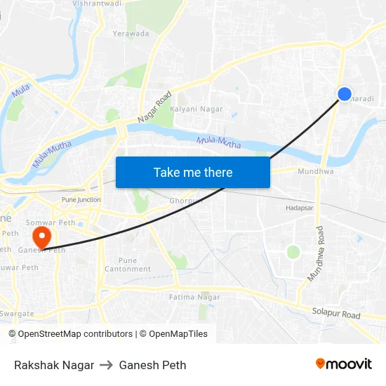 Rakshak Nagar to Ganesh Peth map