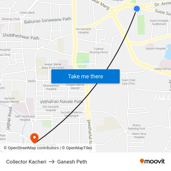 Collector Kacheri to Ganesh Peth map
