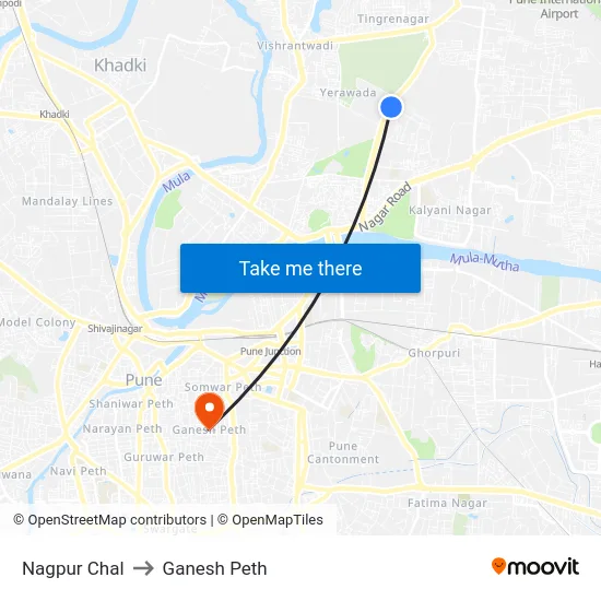 Nagpur Chal to Ganesh Peth map