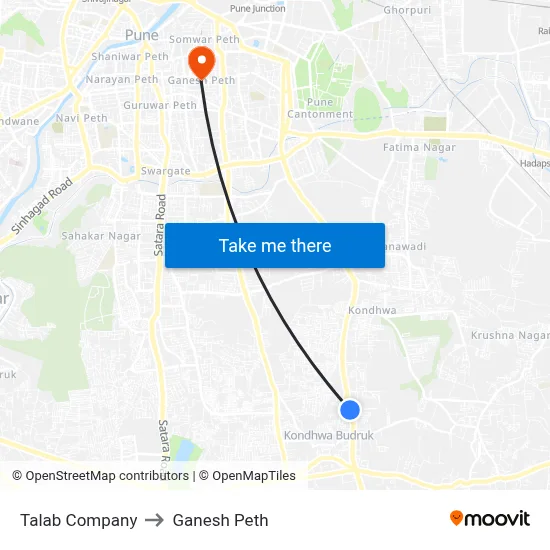 Talab Company to Ganesh Peth map