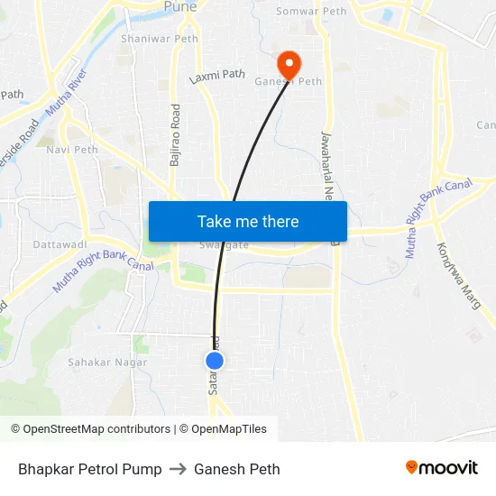 Bhapkar Petrol Pump to Ganesh Peth map