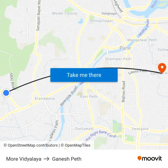 More Vidyalaya to Ganesh Peth map