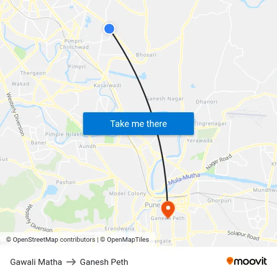 Gawali Matha to Ganesh Peth map